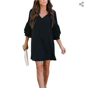 Black 3/4 sleeve dress